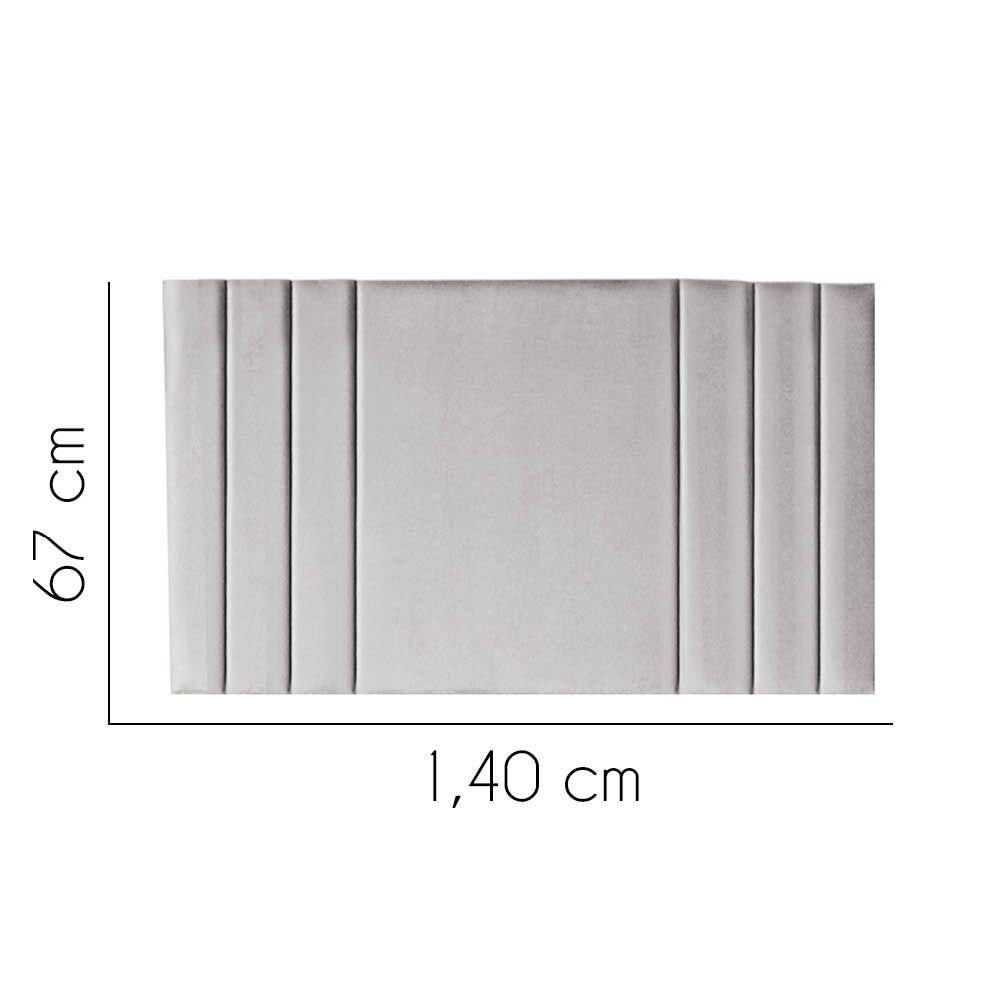 Miniatura Painel Para Cama Box Casal 1,40 Cm Grécia - Luxo House Cinza Claro