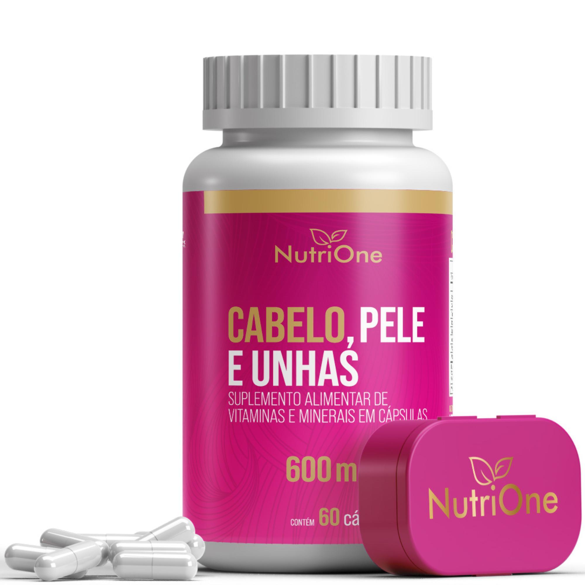 Miniatura Cabelo, Pele E Unhas 60 Caps 600Mg 16 Ativos - Nutrione