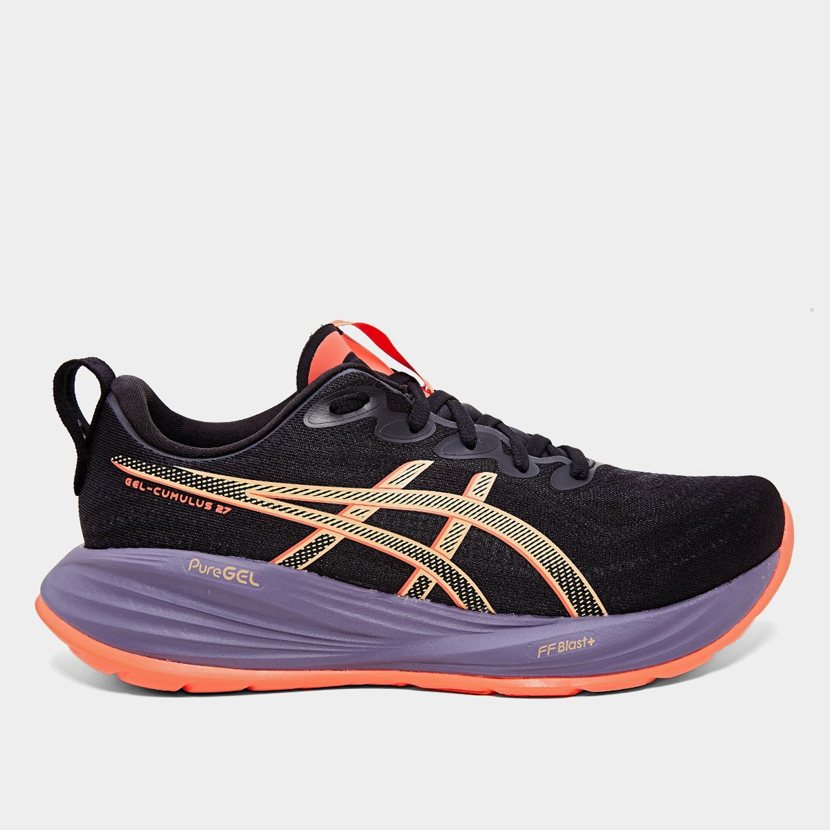 Miniatura Tênis Asics Gel-Cumulus 27 Masculino Preto+Laranja - 39
