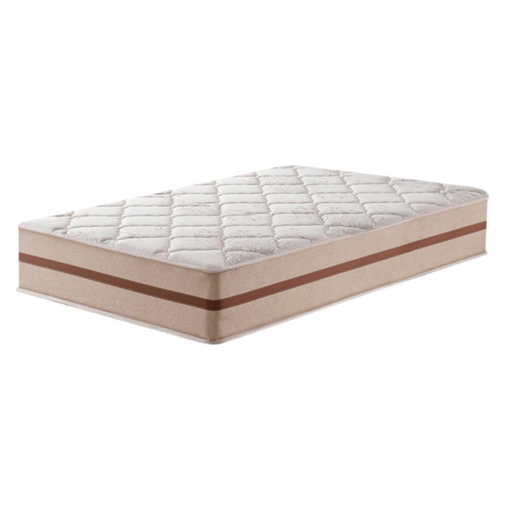 Miniatura Cama Box Baú Branco E Colchão Classic 22 Cm Molas Ensacadas Solteiro Anjos