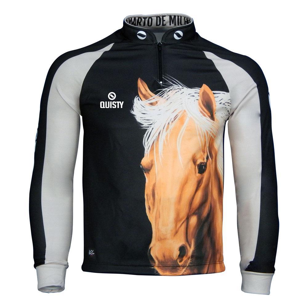 Miniatura Camisa Xgg Pro Elite Cavalgada Quarto De Milha Preto