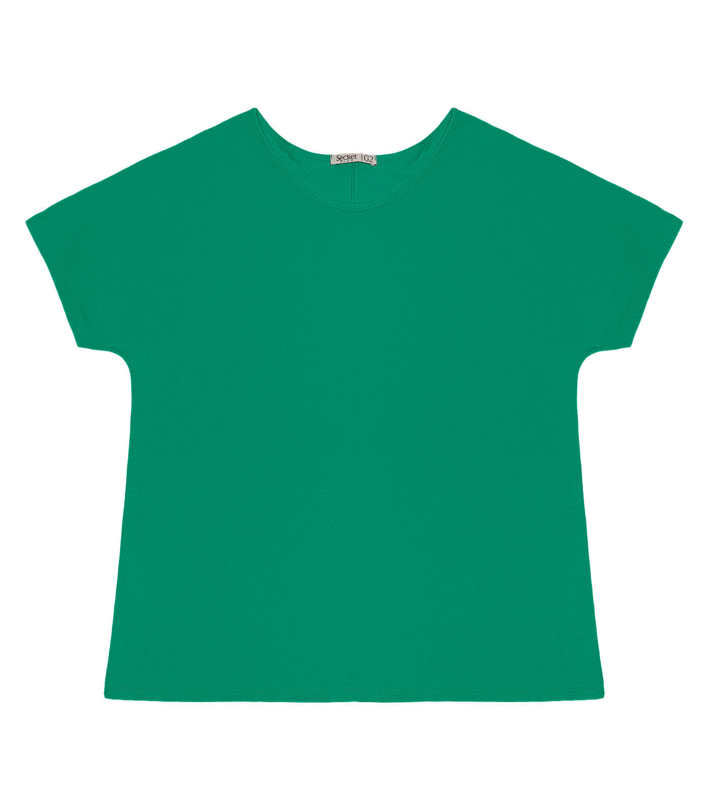 Miniatura Blusa Manga Curta Feminina Plus Size Secret Glam Verde Plus G1