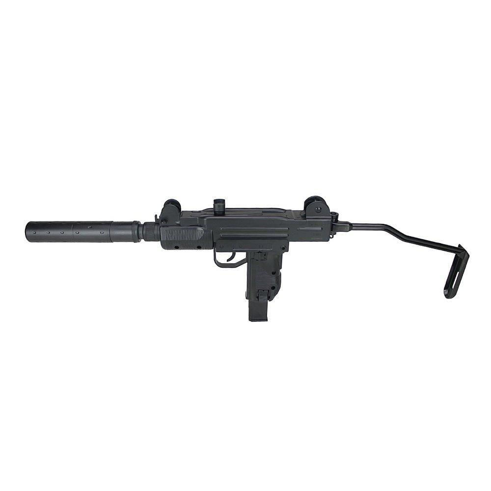 Miniatura Rifle De Pressão Co2 Mini Uzi Polímero Blowback 4.5mm