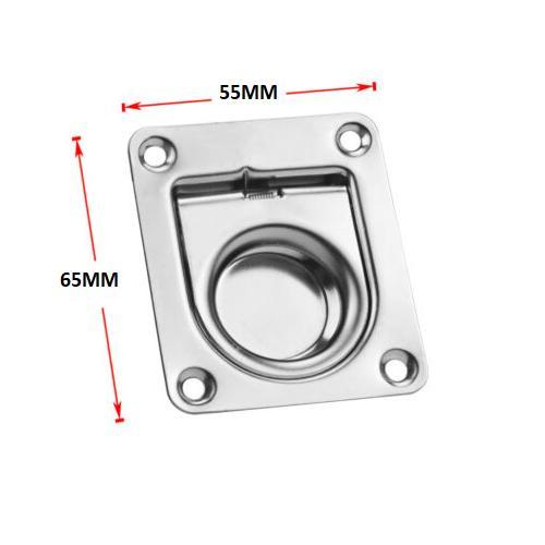 Miniatura Puxador Quadrado Em Inox 65 X 55Mm