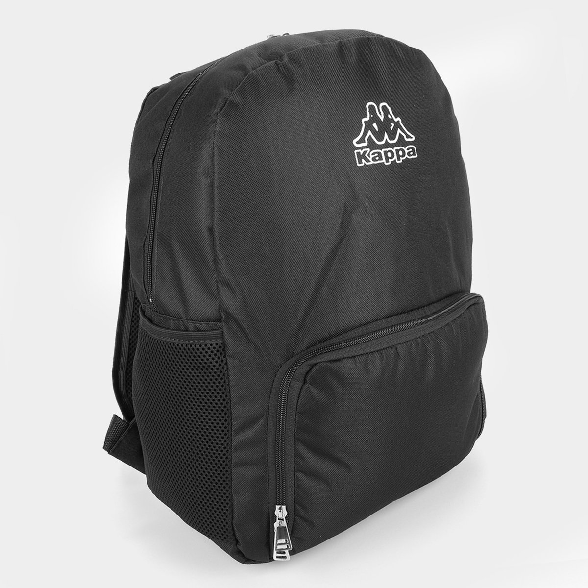 Miniatura Mochila Kappa C/ Bolso Grande Frontal Preto