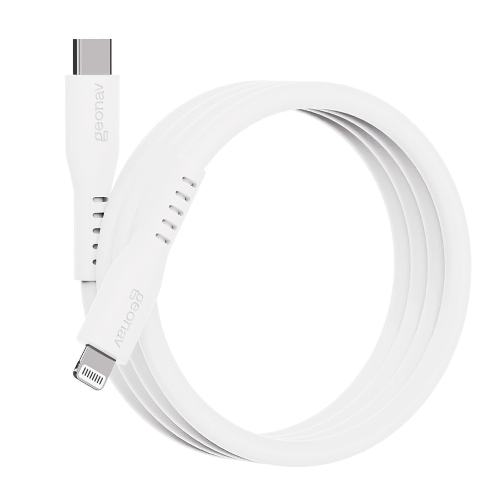 Miniatura Cabo USB-C para Lightning Geonav Branco - ESLICSWT
