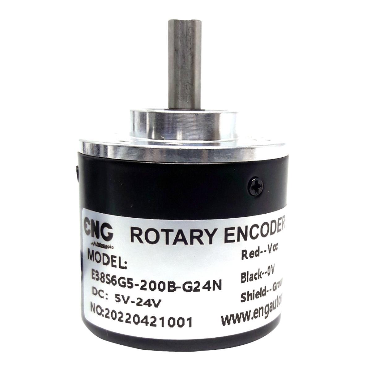 Miniatura Encoder Incremental 200 Pulsos NPN Eixo 6mm 5-24VDC
