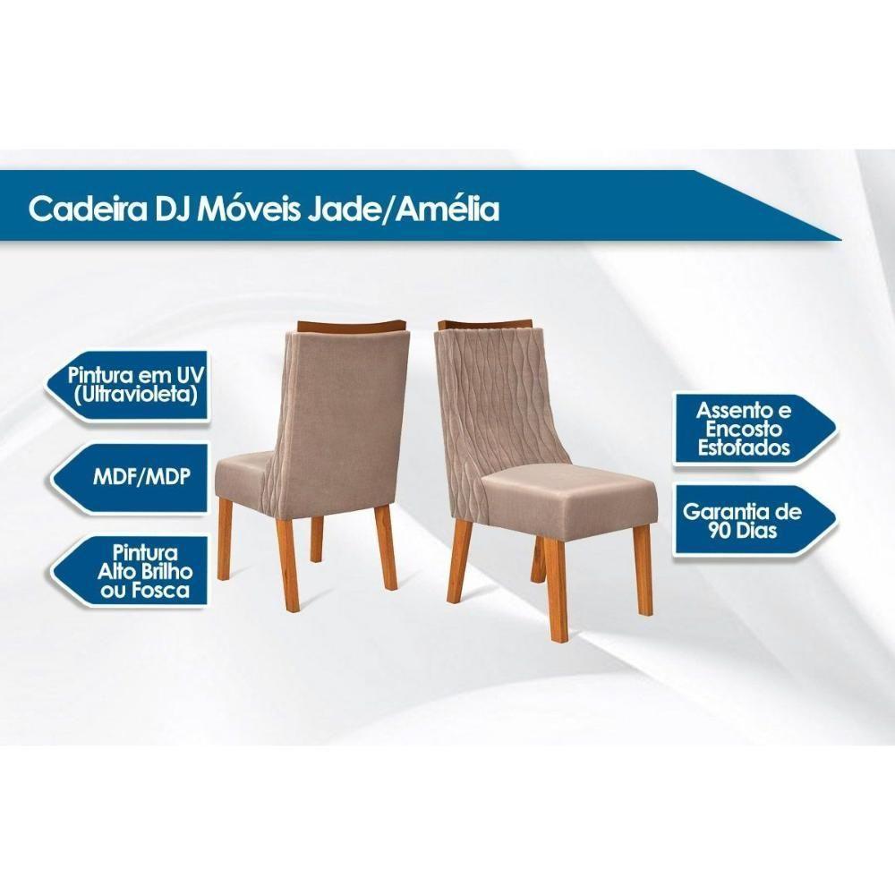 Miniatura Cadeira Sala De Jantar Jade Kit 2 Un Demolição/veludo Moca - Dj Móveis