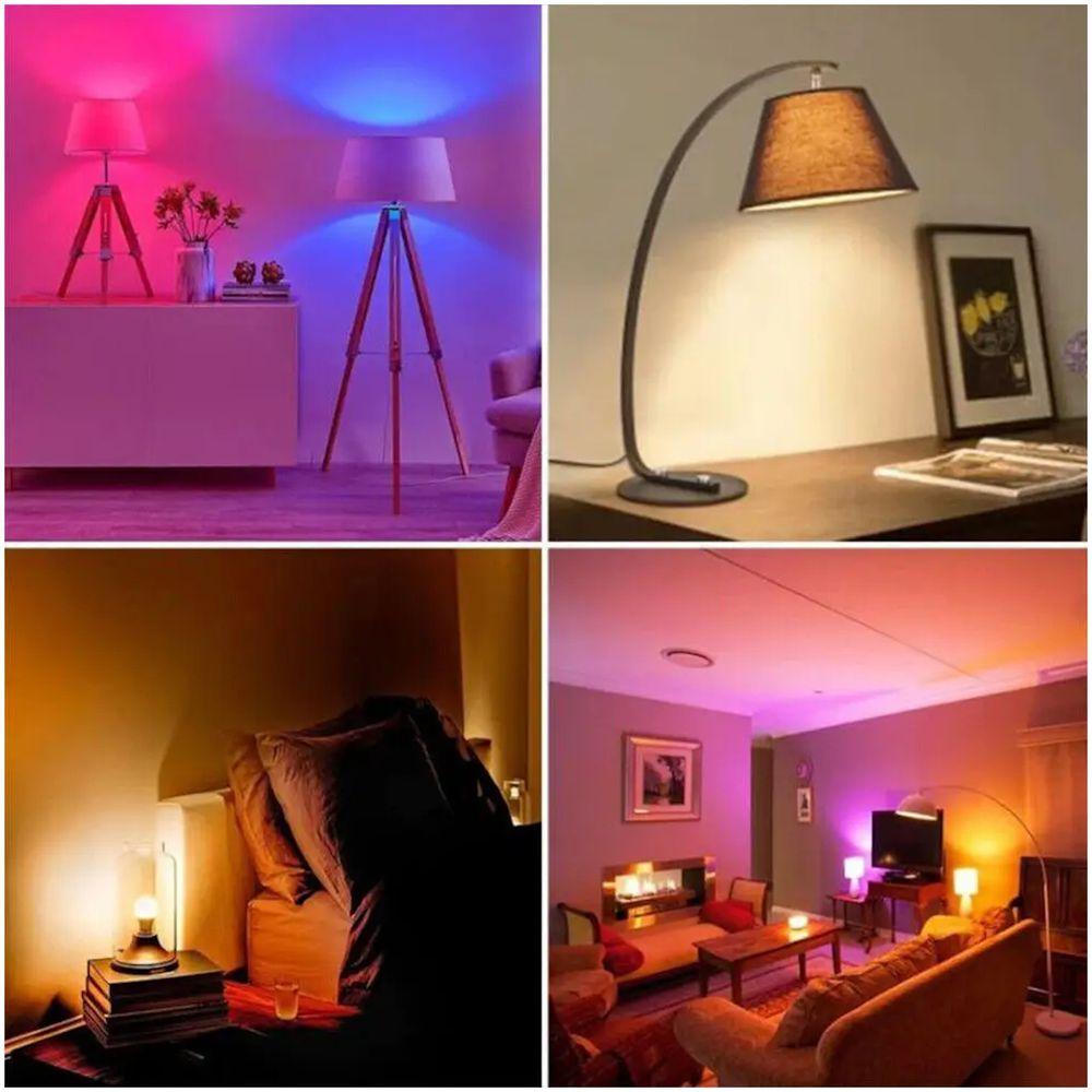 Miniatura Lâmpada Led Rgb Com Controle Remoto E27 Bivolt