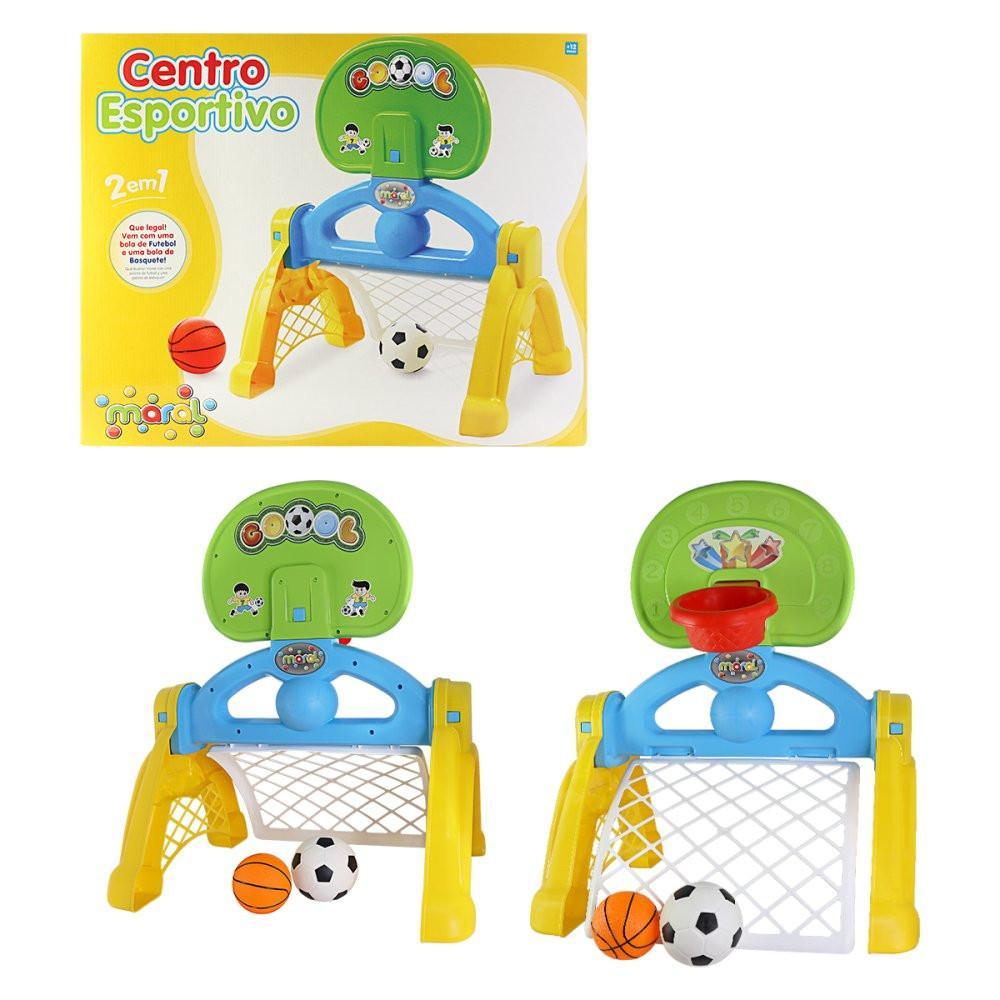 Miniatura Kit Centro Esportivo Infantil Basquete Futebol Diversão