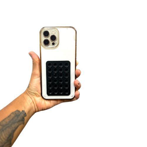 Miniatura Suporte Silicone Ventosa Celular Superfície - PRETO