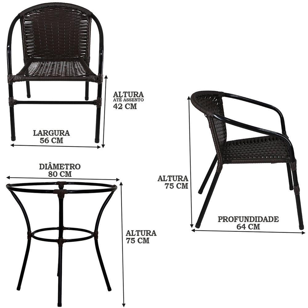 Miniatura Kit 4 Cadeiras Área De Lazer Em Mesa Salinas Artesanal