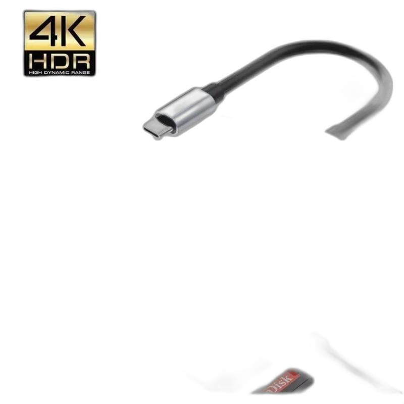 Miniatura Hub Cabo Adaptador Multiportas Usb-C 7 Em 1 Hdmi 4K Usb 3.0