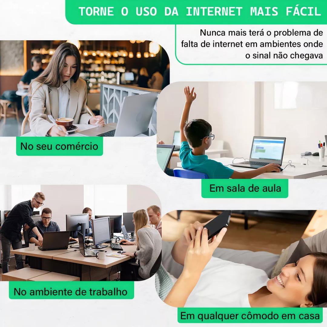 Miniatura Conquiste Uma Rede Mais Forte O Repetidor Wi-Fi 4 Antenas