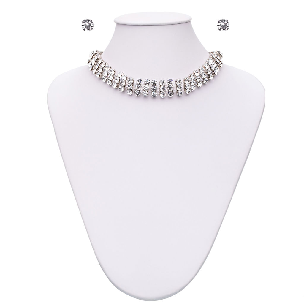 Miniatura Conjunto Iza Perobelli Cristais Swarovski Ponto de Luz