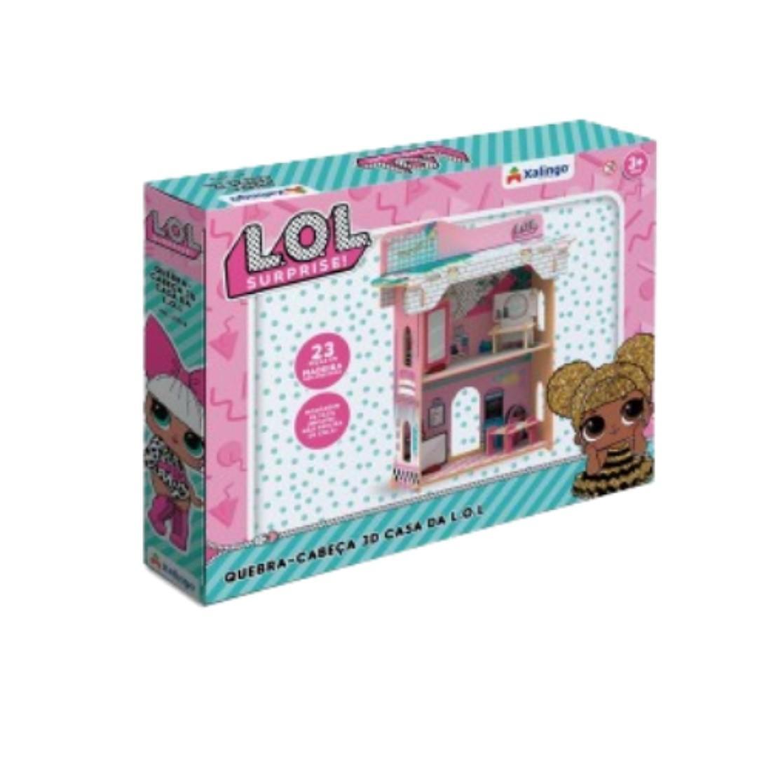 Miniatura Jogo Quebra Cabeça Casinha 3D Lol Surprise Brincadeira