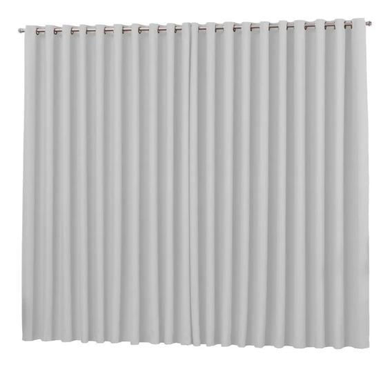 Miniatura Cortina Quarto Sala Tecido Blackout Branco 4,00X2,50