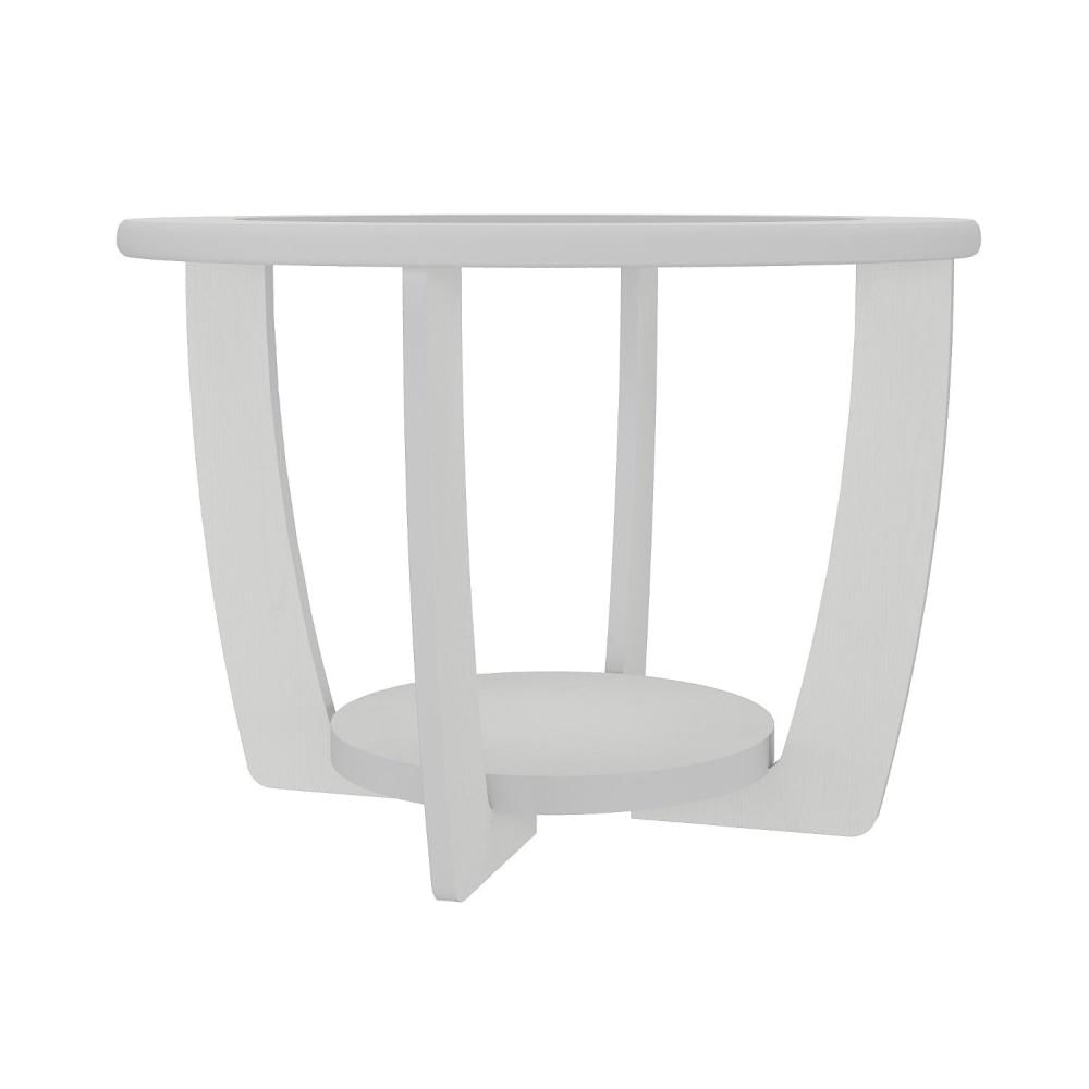 Miniatura Mesa de Centro Vidro Temperado Havai Branco