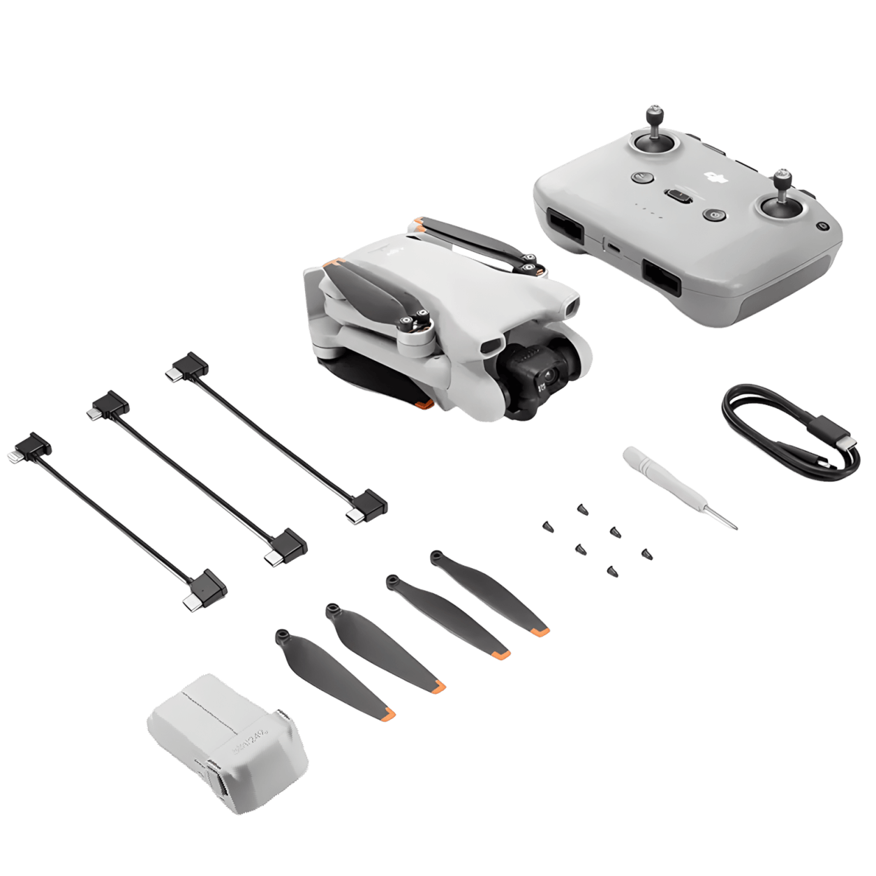 Miniatura Drone DJI Mini 3 com Controle Remoto RC-N1