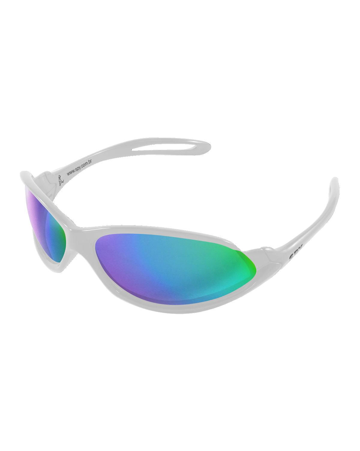 Miniatura Modelo Spy 39 - Open Branca - Lentes: Hdx Roxa/Verde