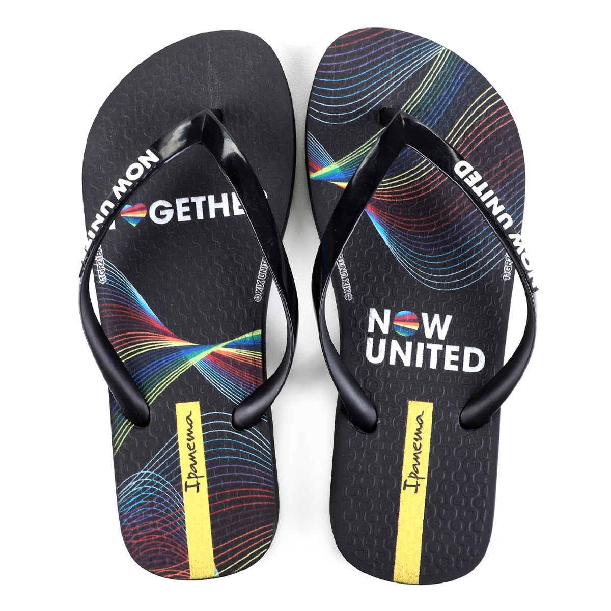 Miniatura Chinelo Infantil Grendene Kids Ipanema Now United Feminino Preto+Branco - 27/28