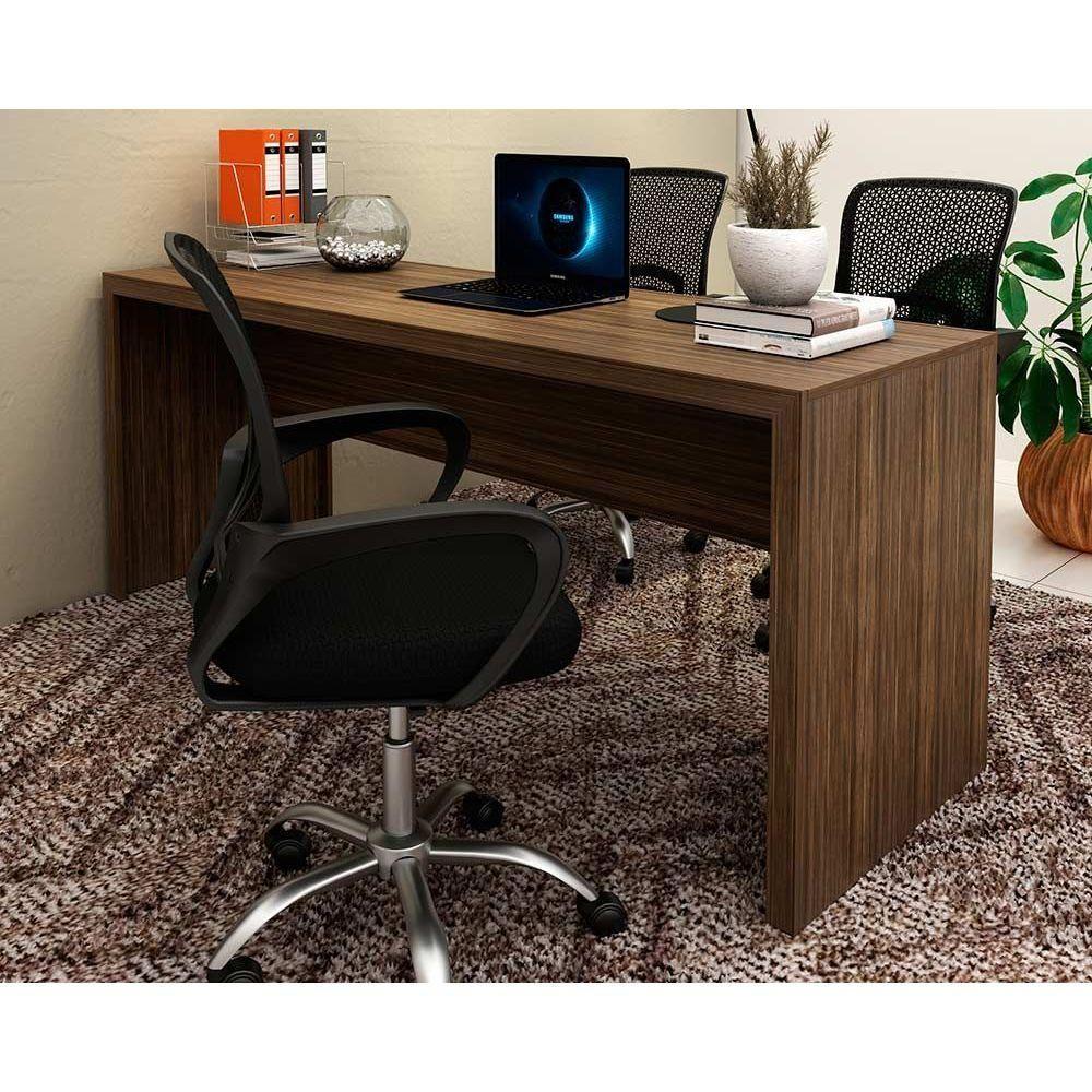 Miniatura Mesa Notebook Escritório Me4185 180cm Nogal - Tecno Mobili