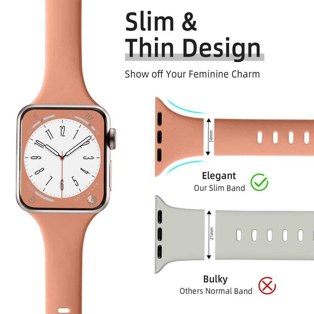 Miniatura 6 Pack Pulseiras Finas De Silicone Para Apple Watch (variadas)