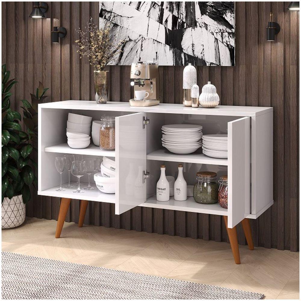 Buffet Com 2 Portas & 4 Pés Palito Para Sala De Estar