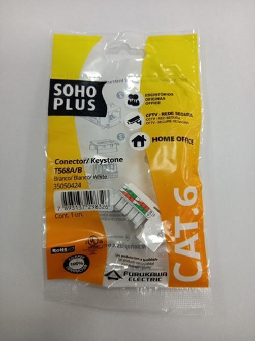Miniatura Conector Femea Keystone Cat6 Furukawa Soho Plus Kit 50 Un