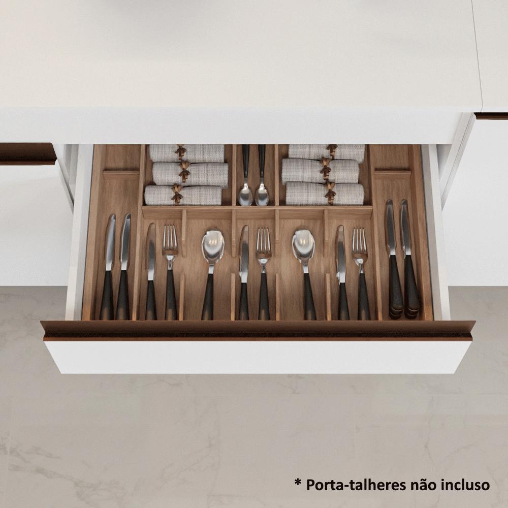 Armário de Cozinha Compacta 190cm Branco Reims Madesa 09 Branco