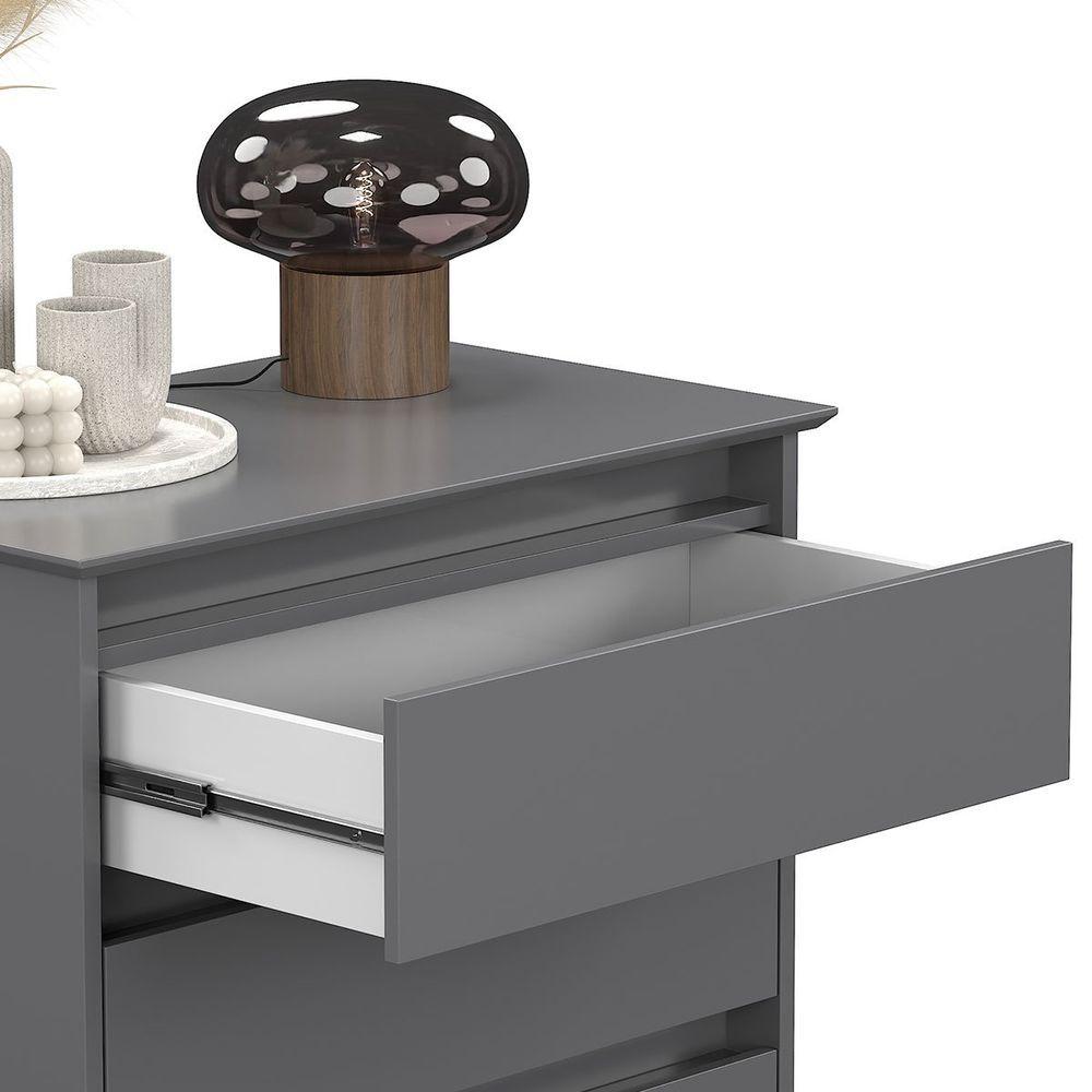 Miniatura Mini Cômoda Para Quarto 3 Gavetas Prisma Cinza