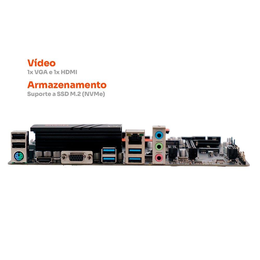 Miniatura Placa-Mãe Husky Nexus B450, M.2 NVMe, DDR4 3200MHz, Ryzen 5000/3000/2000, Micro-ATX, 64GB Dual Channel - HPM450
