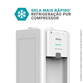 Bebedouro de Água Philco PBE80A com Sistema Eletrônico e Gás Refrigerante R600a - Branco 110V