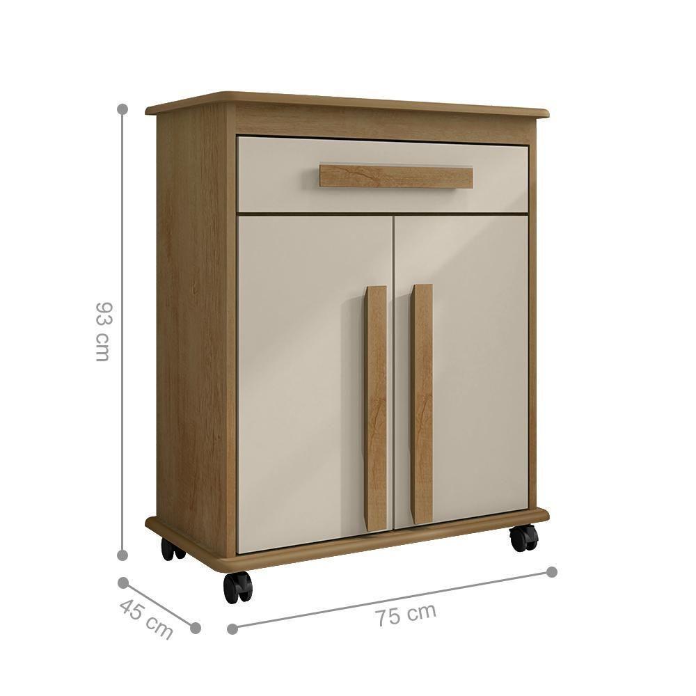 Miniatura Multiuso Com 2 Portas Cantária Cinamomo Off White