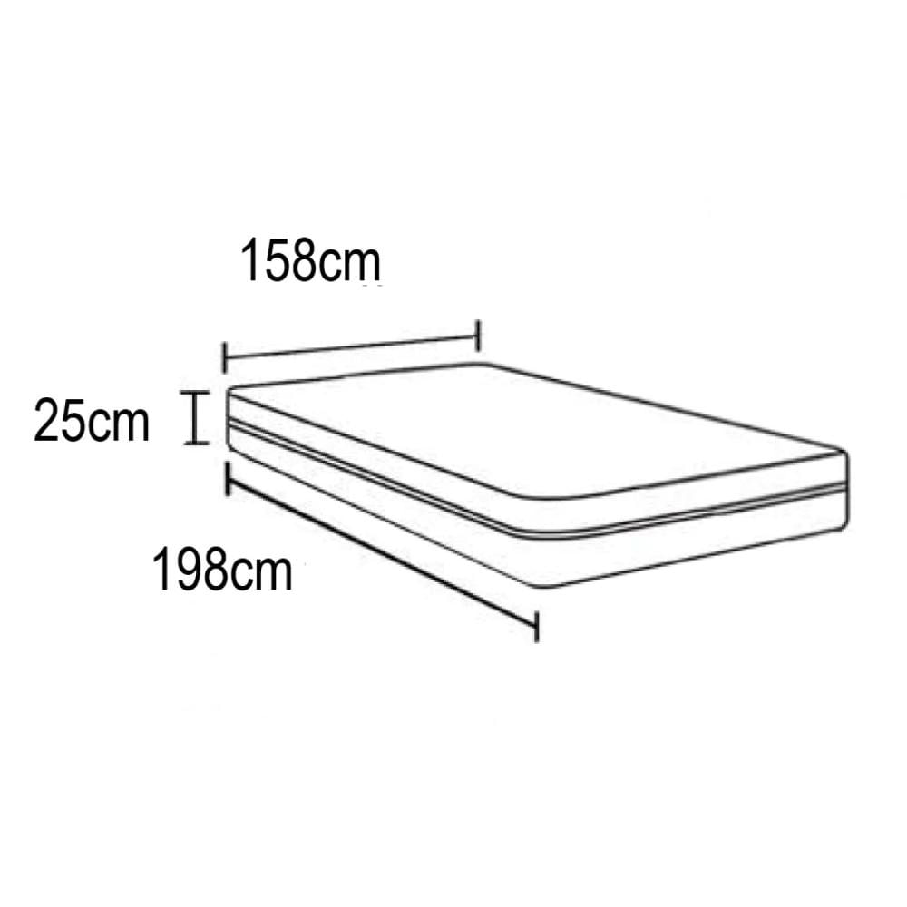 Miniatura Colchão Espuma Queen D33 Orthopedic 1.58x1.98x25 Portobel Bege
