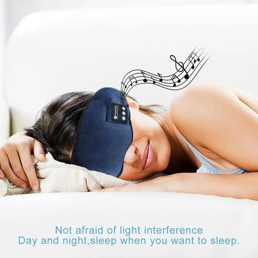 Miniatura Mascara Para Dormir Azul Bluetooth Tapa Olho Fone Ouvido