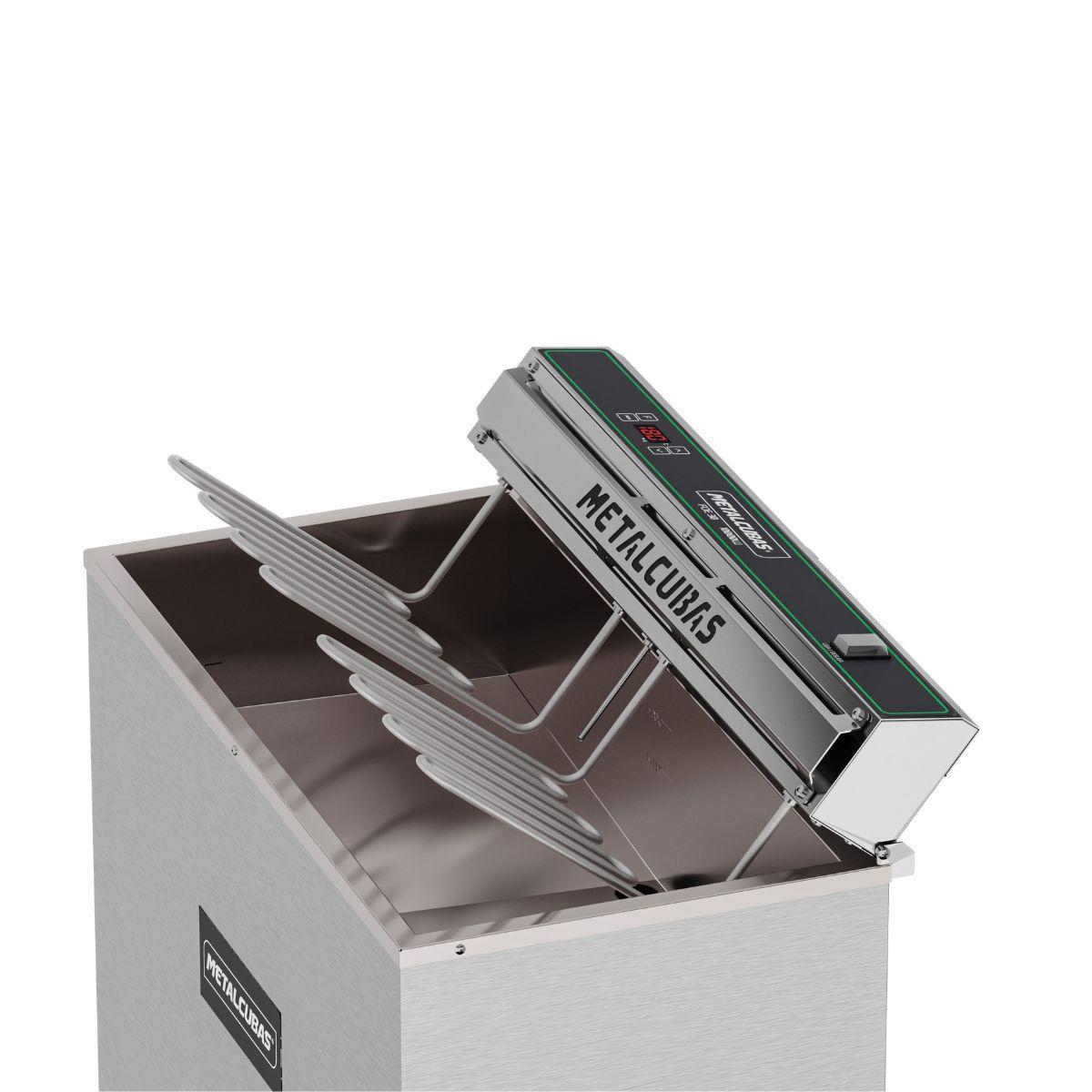 Miniatura Fritadeira Elétrica Inox Industrial Óleo Metalcubas 18L Foe