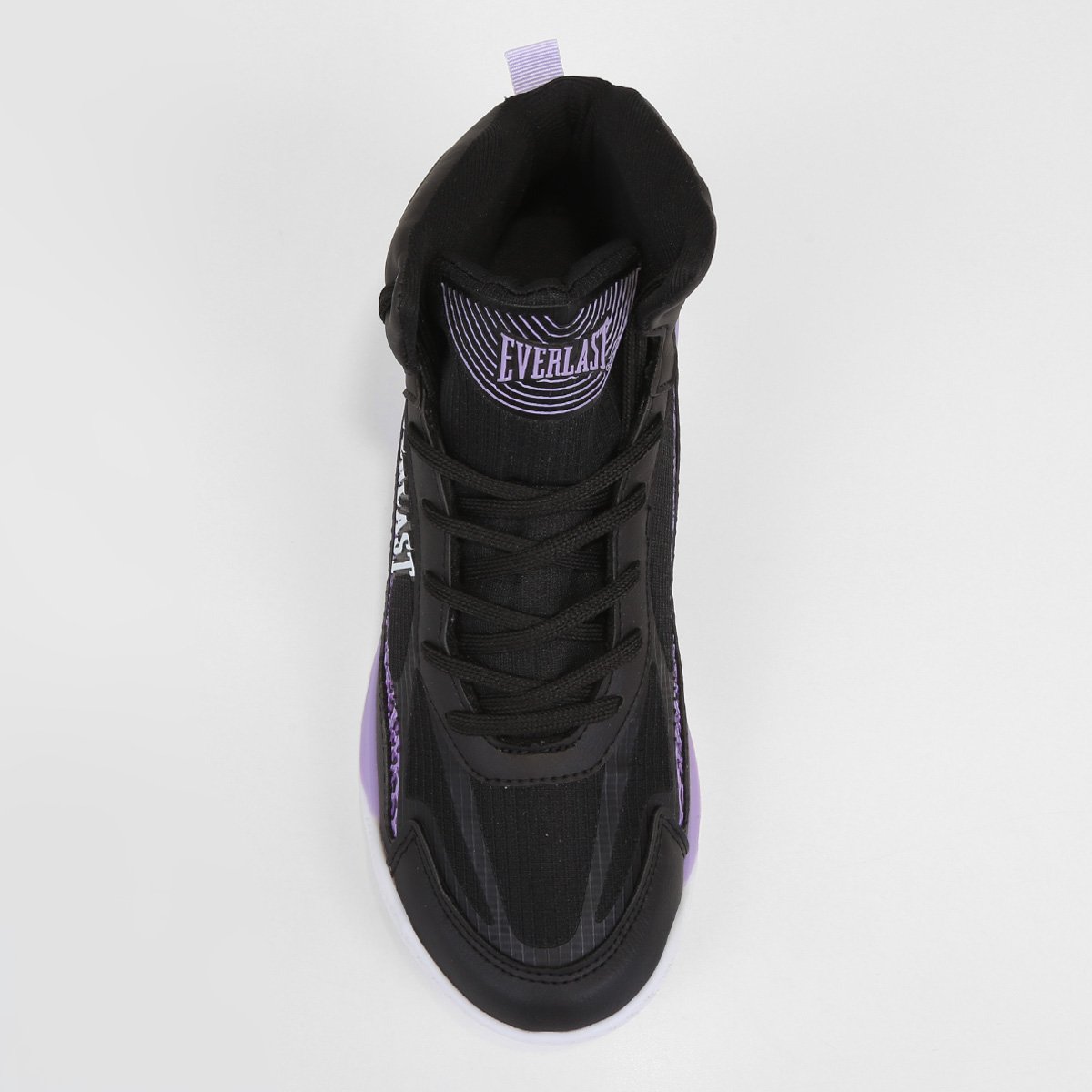 Miniatura Tênis Cano Alto Everlast Strike 3 Feminino Preto+Lilás - 34