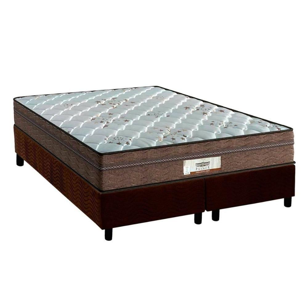 Miniatura Cama Box Queen: Colchão Molas Ensacadas Probel Masterpocket Prodormir Pallace + Base Brown(158X198)