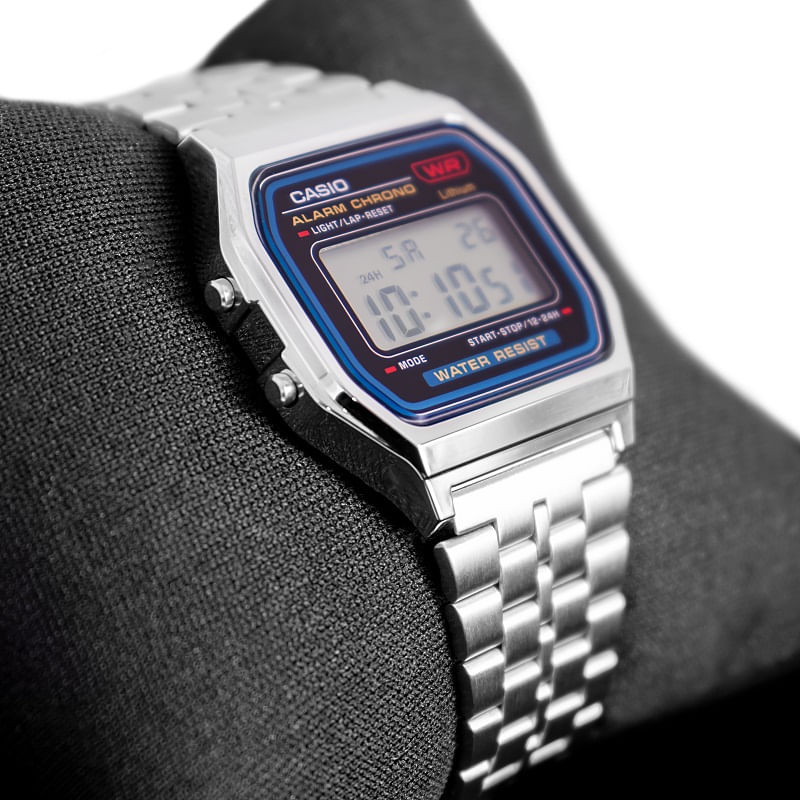 Relógio de Pulso Unissex Prata Casio Vintage Digital A159WA-N1DF