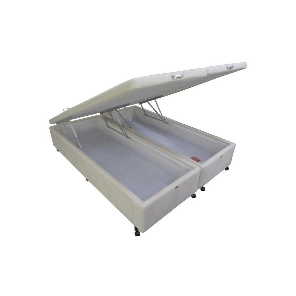 Miniatura Cama Box Baú King Vellus (193x203x35) - Castor