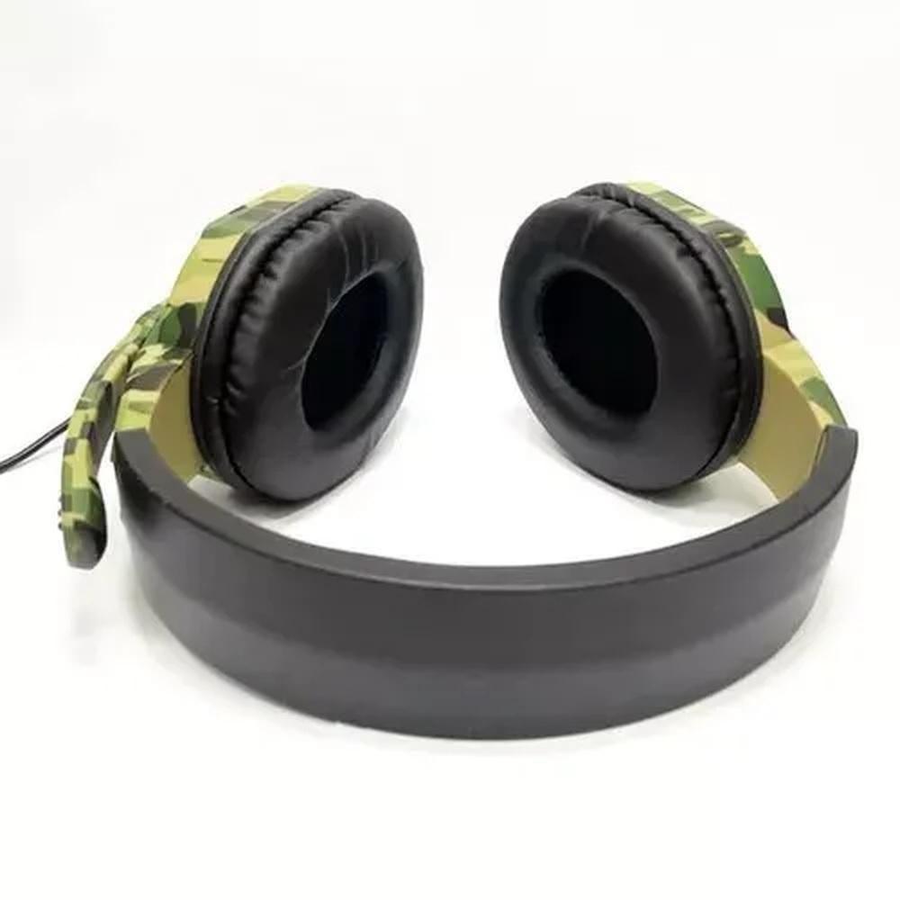 Miniatura Fone De Ouvido Headphone Gamer Camuflado