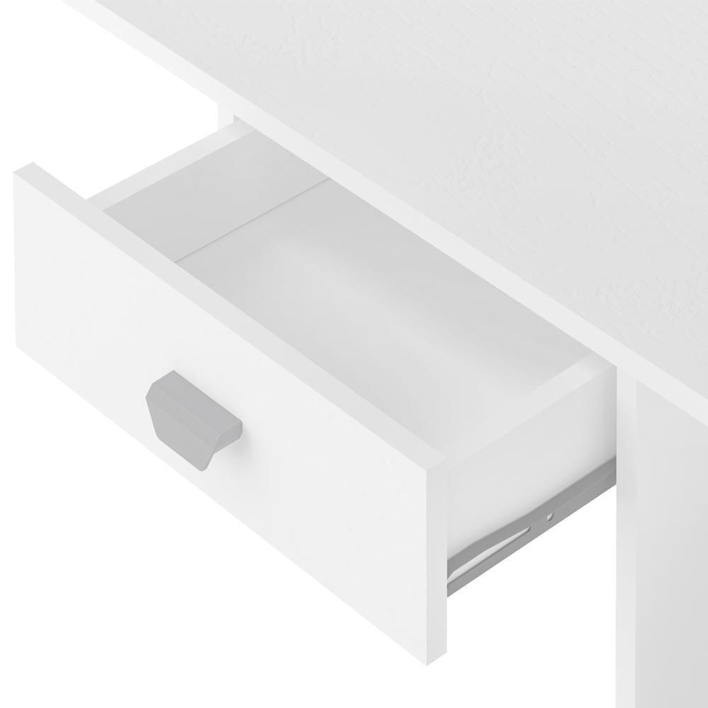 Mesa Escrivaninha De Canto 1 Gaveta 150x165 Cm Branco Arly