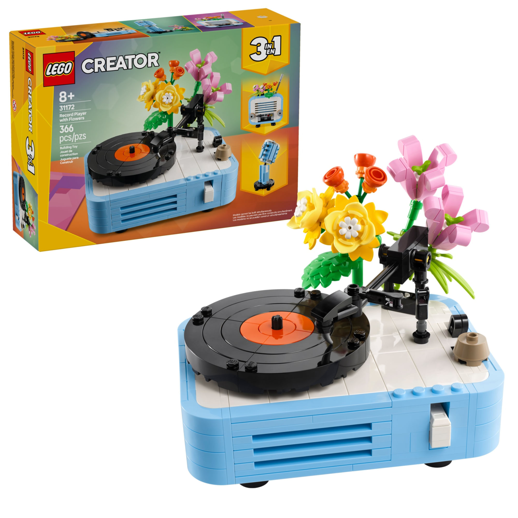 LEGO® Creator 3 em 1 - Toca-discos com flores