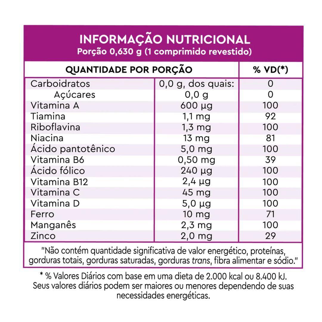 Miniatura Kit Lavitan A-Z Mulher Suplemento Alimentar 60 Comprimidos 2