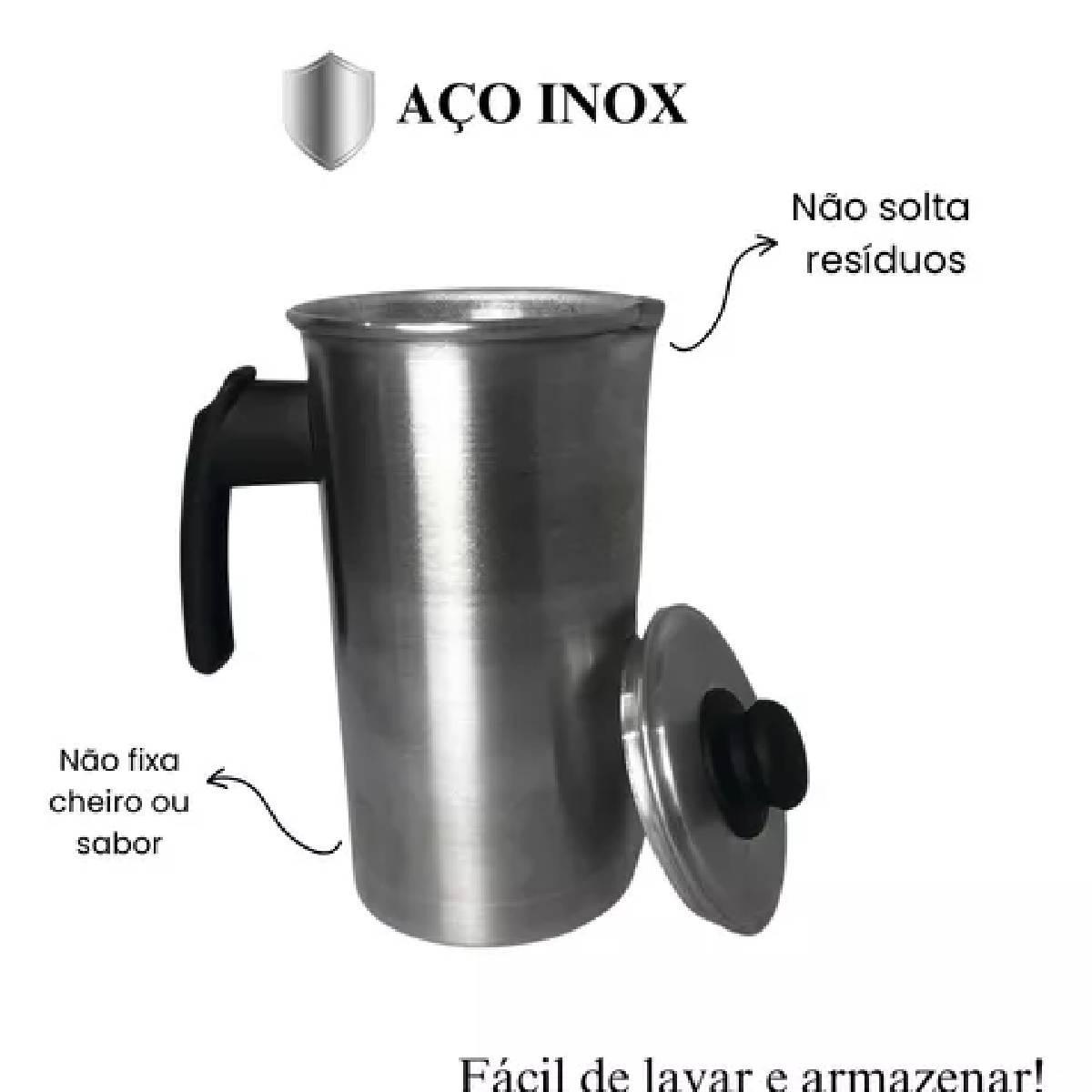 Miniatura Kit 2 Bule Esterilizador Grande Bule Alumínio 1,7L Com Tampa