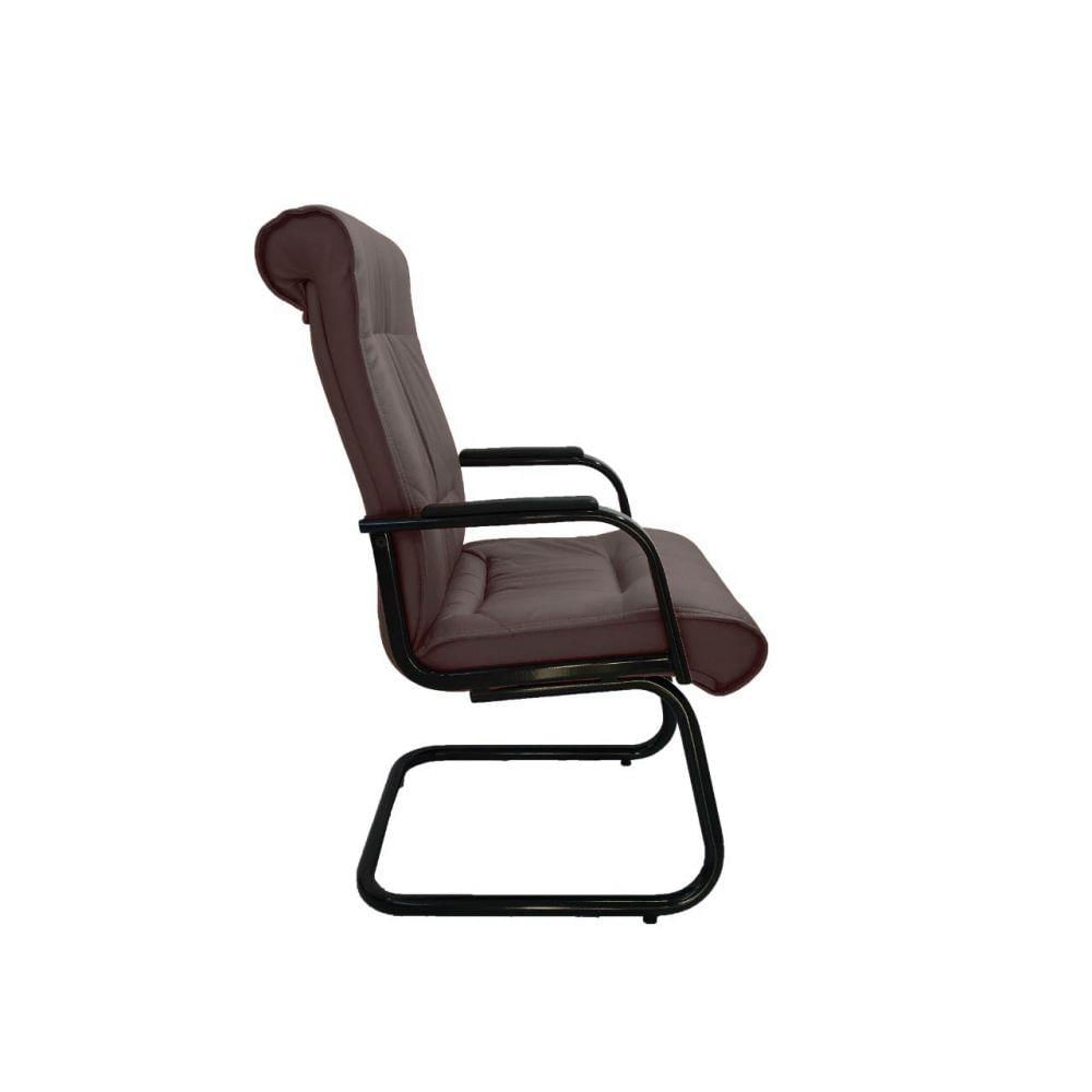 Miniatura Cadeira Interlocutor Para Escritório Linha Itália Marrom