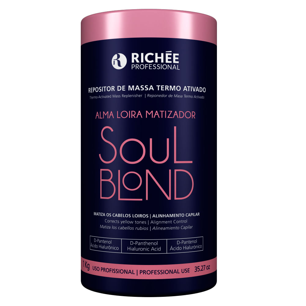 Miniatura Richée Professional Soul Blond - Máscara Repositora de Massa Termo Ativado 1Kg