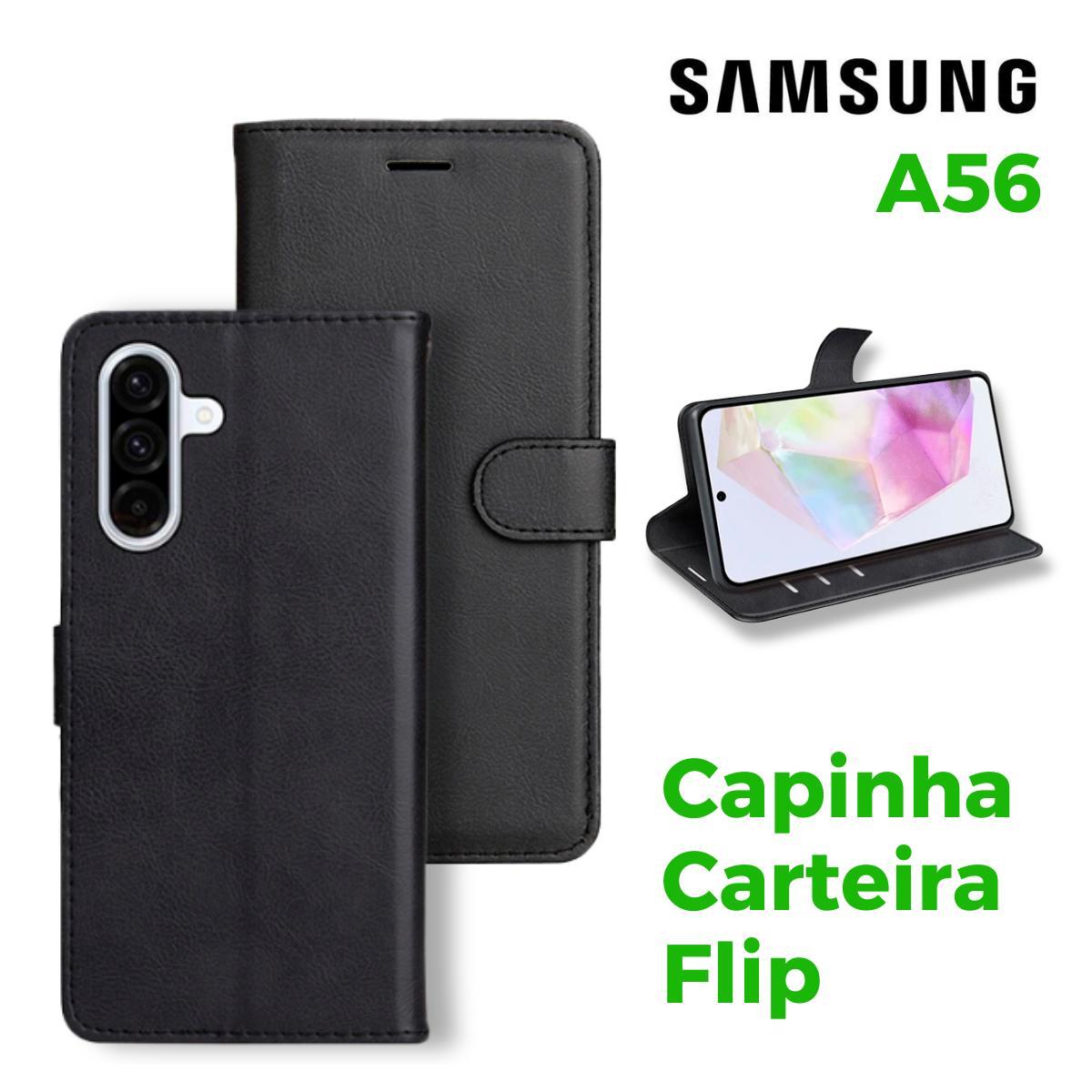 Miniatura Capa Carteira + Pelicula Hidrogel Privativa Para Samsung A56