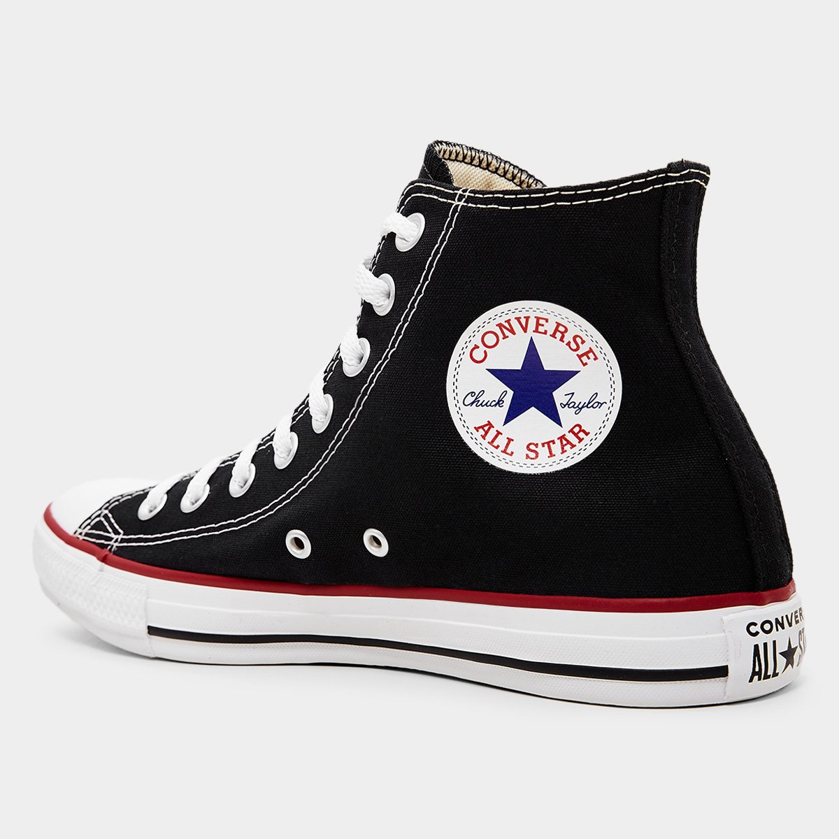 Miniatura Tênis Converse All Star Chuck Taylor Cano Alto Preto+Vermelho - 34
